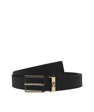 TOMMY HILFIGER TH SQUARE MONOGRAM Pasek sk&oacute;rzany czarny - Paski - 1