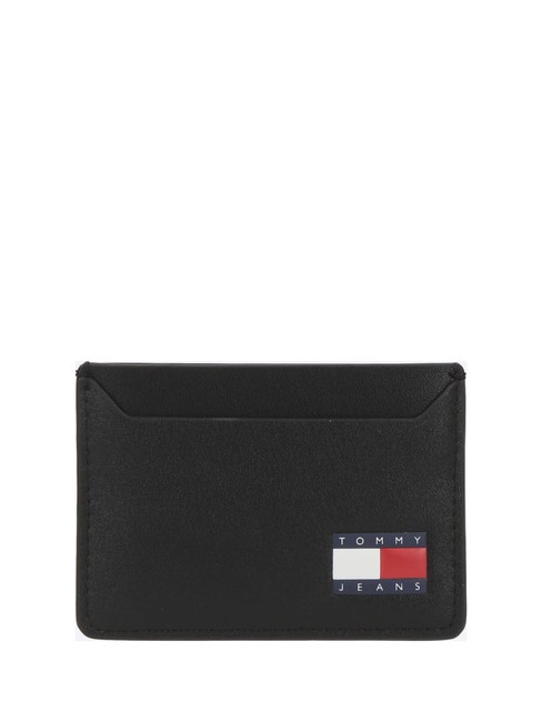 TOMMY HILFIGER TOMMY JEANS Heritage Płaski uchwyt na karty czarny - Portfele damskie