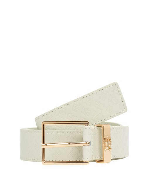TOMMY HILFIGER TH SQUARE MONOGRAM Pasek skórzany cukrowiec - Paski