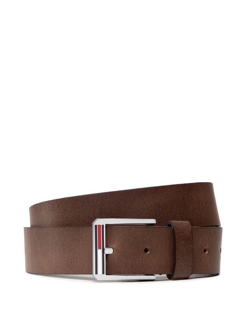 TOMMY HILFIGER LAYTON Pasek skórzany koniak - Paski