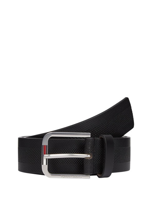 TOMMY HILFIGER TOMMY JEANS AUSTIN Pasek skórzany czarny - Paski