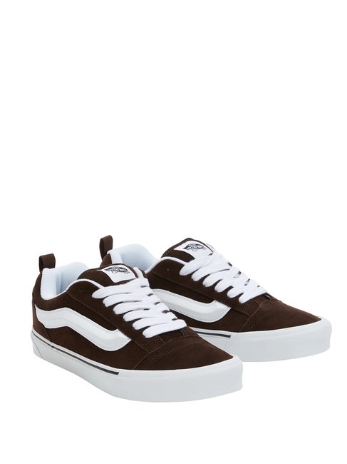 VANS KNU SKOOL Trampki ze skóry zamszowej brązowy/biały - Buty uniseks