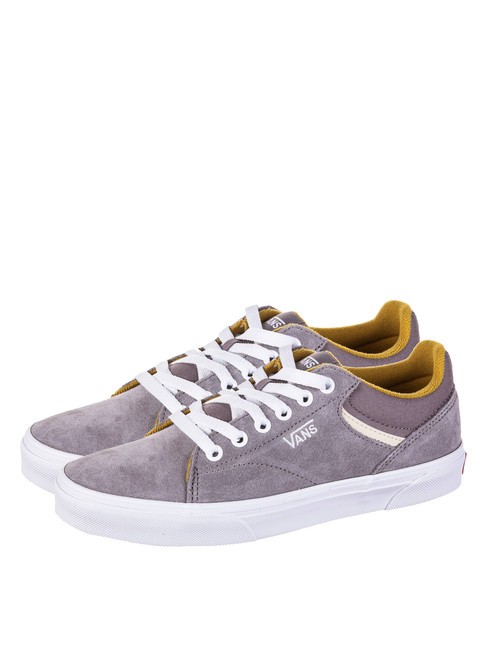 VANS SELDAN Trampki ze skóry zamszowej retro pop szary/krem brulee - Buty damskie
