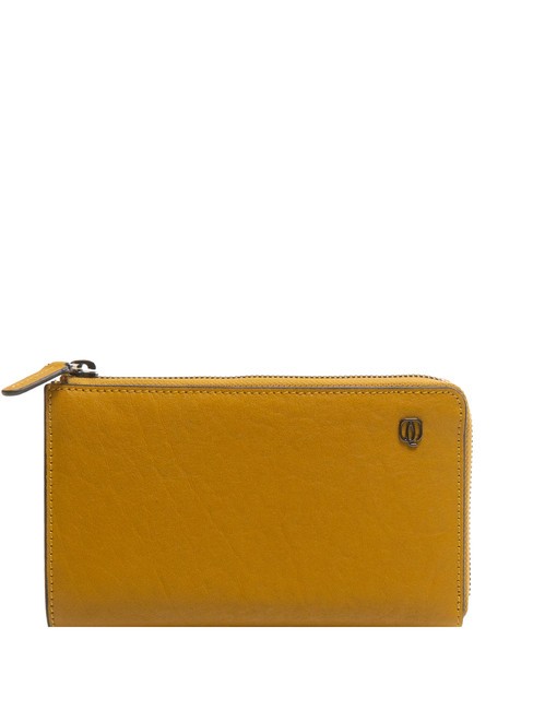 PIQUADRO BLACK SQUARE  Skórzane etui na monety Żółty - Portfele męskie