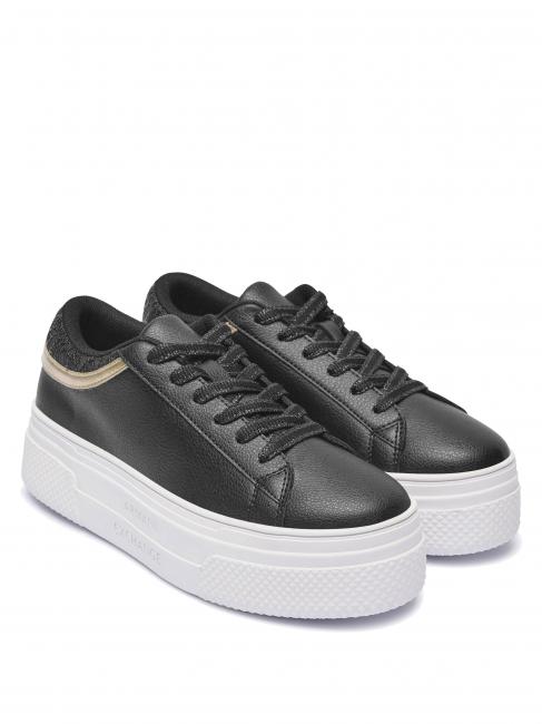 ARMANI EXCHANGE A|X Platform Trampki na koturnie Czarny/Czarny - Buty damskie