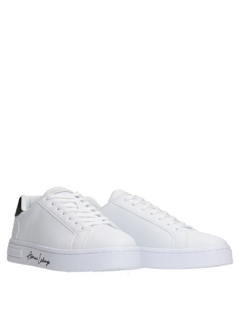 ARMANI EXCHANGE A|X Signature Adidasy optyczna biel+czarny - Buty damskie