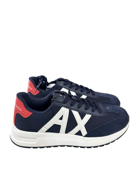 ARMANI EXCHANGE A|X LOGO Adidasy granatowy+czerwony - Buty męskie