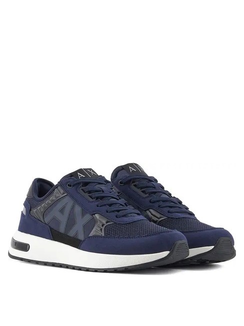 ARMANI EXCHANGE DUSSELDORF Trampki męskie granatowy+czarny - Buty męskie