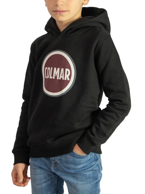 COLMAR MODISH KIDS Bluza z kapturem z nadrukiem logo czarny - Bluzy dziecięce