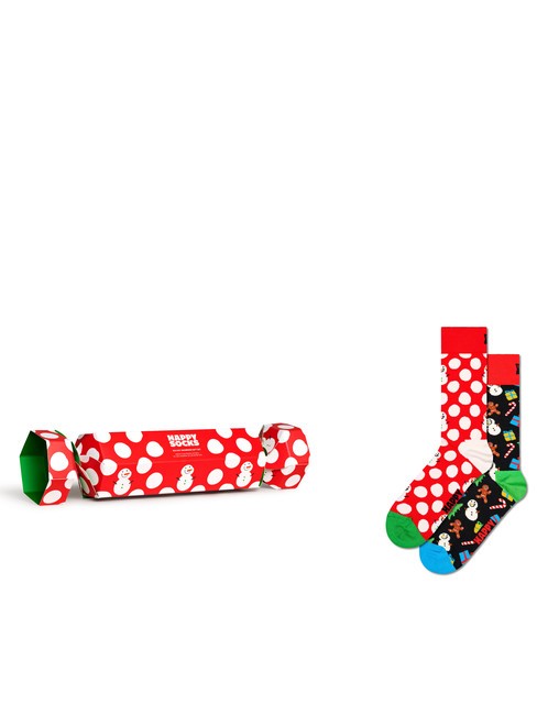 HAPPY SOCKS BIG DOT SNOWMAN Zestaw prezentowy skarpetek 2 pary wielobarwność - Skarpetki męskie