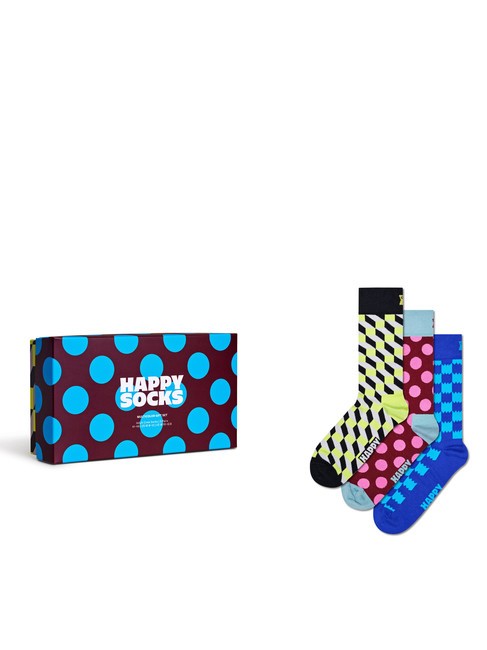 HAPPY SOCKS MULTICOLOR Zestaw prezentowy skarpetek 3 pary marynarka wojenna - Skarpetki unisex