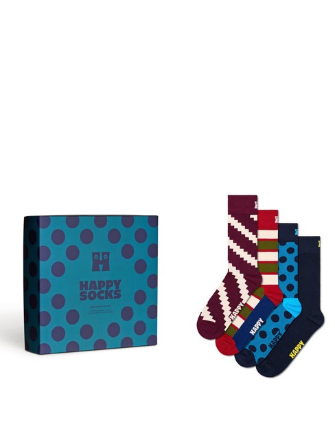 HAPPY SOCKS NEW VINTAGE Zestaw prezentowy skarpetek 4 pary marynarka wojenna - Skarpetki unisex