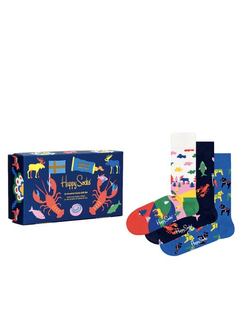 HAPPY SOCKS SO SWEDISH Zestaw prezentowy skarpetek 3 pary biały - Skarpetki damskie