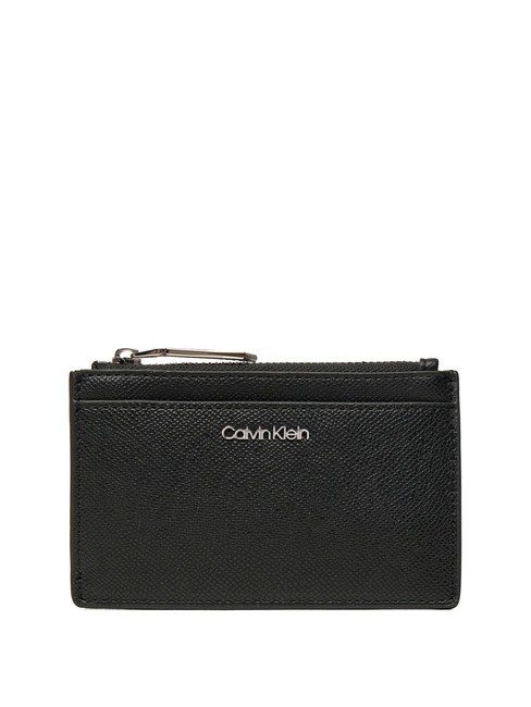 CALVIN KLEIN CK MUST Portfel płaski Czarny PVH - Portfele damskie