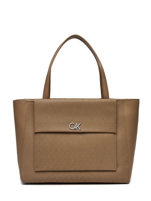 CALVIN KLEIN CK MEDIUM Torba na ramię z zamkiem błyskawicznym amfora mono pu - Torby damskie
