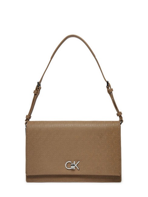 CALVIN KLEIN CK ELONGATED Torba na ramię amfora mono pu - Torby damskie