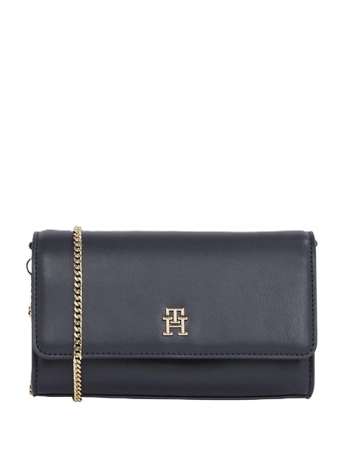 TOMMY HILFIGER TH ETERNITY Chain Mała torba na ramię kosmiczny niebieski - Torby damskie