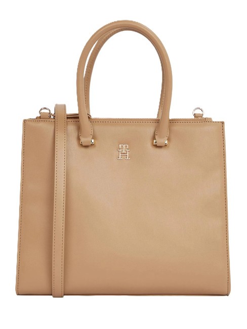 TOMMY HILFIGER TH ETERNITY M Torebka z paskiem na ramię płótno safari - Torby damskie