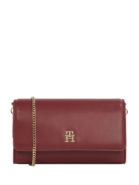 TOMMY HILFIGER TH ETERNITY Chain Mała torba na ramię trufla malinowa - Torby damskie