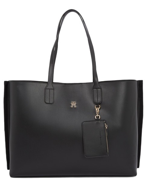 TOMMY HILFIGER TH DISTINCT Torba na zakupy na ramię czarny - Torby damskie