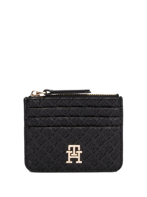 TOMMY HILFIGER TH ETERNITY Uchwyt na kartę Zip czarny - Portfele damskie