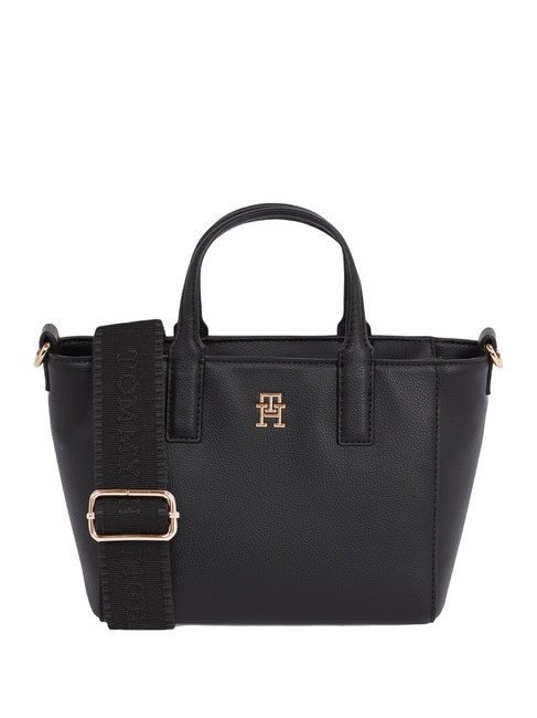 TOMMY HILFIGER TH SOFT LOGO Torebka z paskiem na ramię czarny - Torby damskie