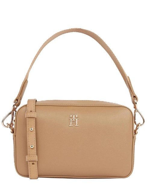 TOMMY HILFIGER TH DISTINCT Mała torebka z paskiem na ramię płótno safari - Torby damskie