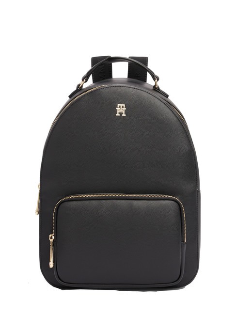 TOMMY HILFIGER TH SOFT LOGOTAPE Plecak czarny - Torby damskie