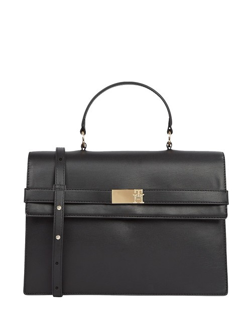 TOMMY HILFIGER TH HERITAGE Torebka z paskiem na ramię czarny - Torby damskie