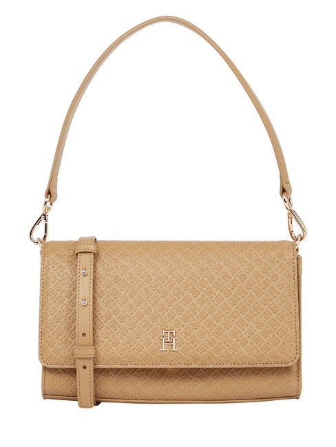 TOMMY HILFIGER TH ETERNITY Torba na ramię z paskiem na ramię płótno safari - Torby damskie