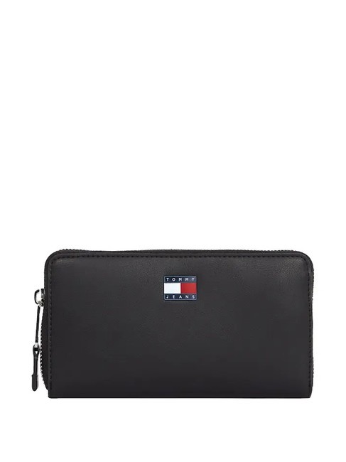 TOMMY HILFIGER TOMMY JEANS ESS MUST  Portfel zapinany na suwak czarny - Portfele damskie