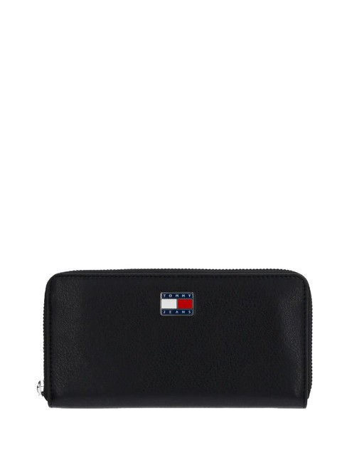 TOMMY HILFIGER TOMMY JEANS PILLOW Portfel zapinany na suwak czarny - Portfele damskie