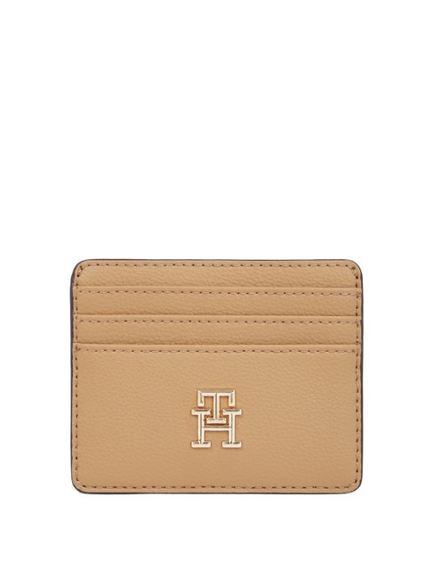 TOMMY HILFIGER TH SOFT LOGOTAPE Płaski uchwyt na karty płótno safari - Portfele damskie