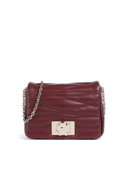FURLA 1927 Mała skórzana torba na ramię Porzeczka/czerwony - Torby damskie