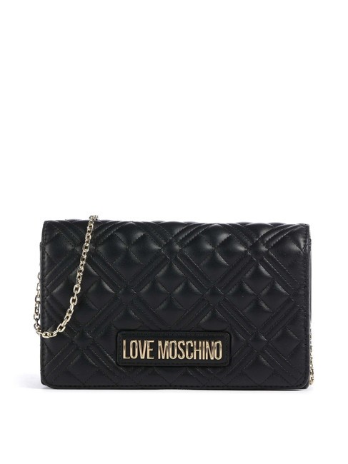 LOVE MOSCHINO QUILTED Torba na ramię z klapką Czarny - Torby damskie