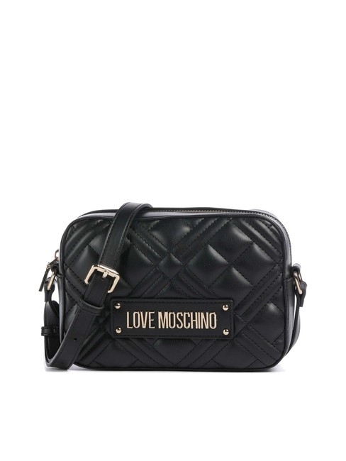 LOVE MOSCHINO QUILTED Torba na aparat fotograficzny z paskiem na ramię Czarny - Torby damskie