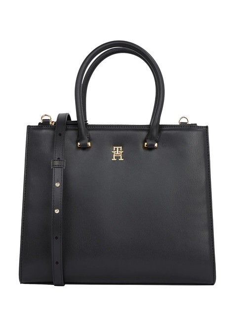 TOMMY HILFIGER TH ETERNITY M Torebka z paskiem na ramię czarny - Torby damskie