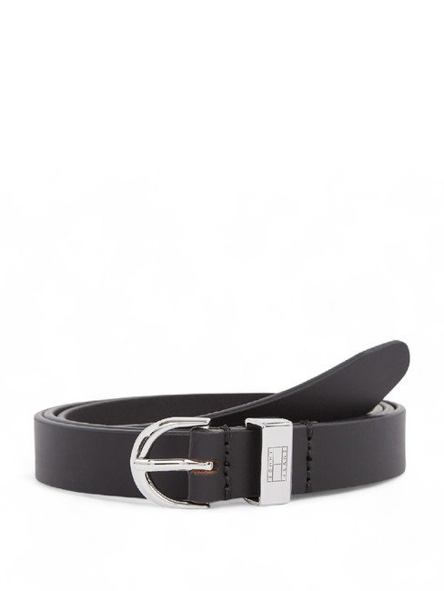 TOMMY HILFIGER TOMMY JEANS Heritage Oval Pasek skórzany czarny - Paski