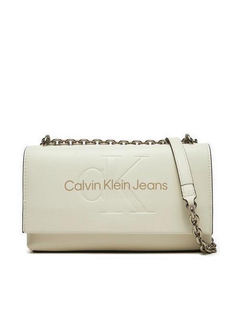 CALVIN KLEIN SCULPTED Convertible Torba na ramię / torba crossbody tofu - Torby damskie