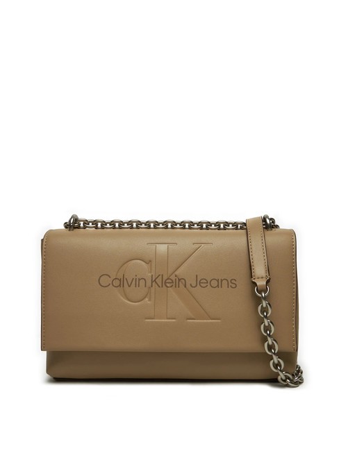 CALVIN KLEIN SCULPTED Convertible Torba na ramię / torba crossbody porcelana - Torby damskie