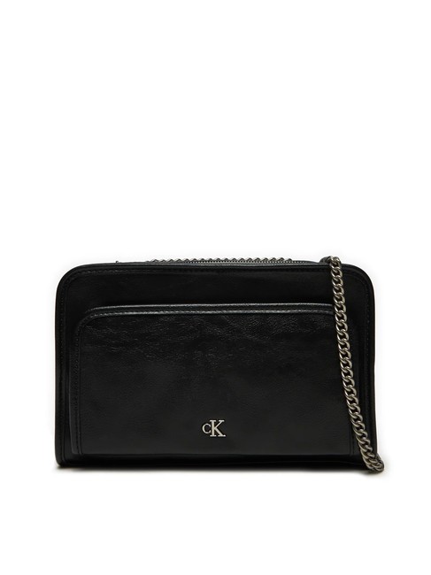 CALVIN KLEIN UTILITY Mała metalowa torba na ramię Czarny PVH - Torby damskie