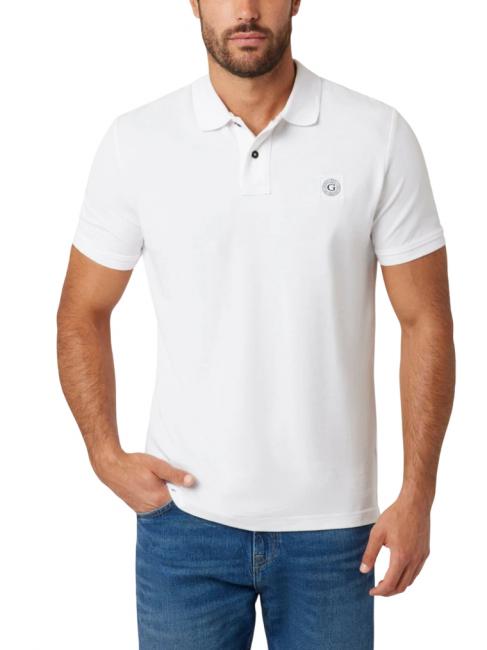 GUESS WASHED  Koszulka polo z krótkim rękawem czysto biały - Polo męskie