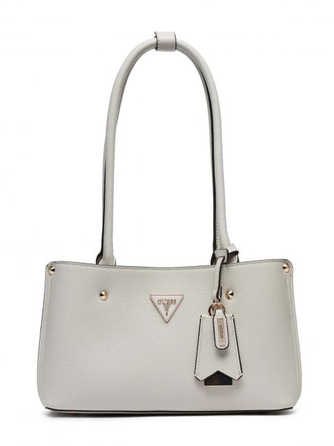 GUESS MERIDIAN Torba na ramię kość słoniowa - Torby damskie