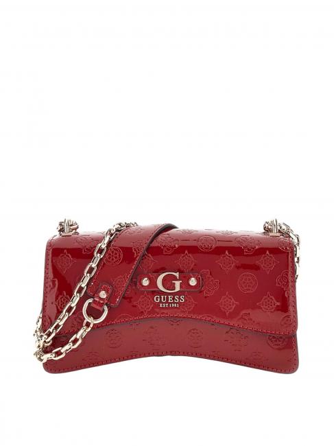 GUESS GERTY Torba Convertible Glossy CZERWONY - Torby damskie