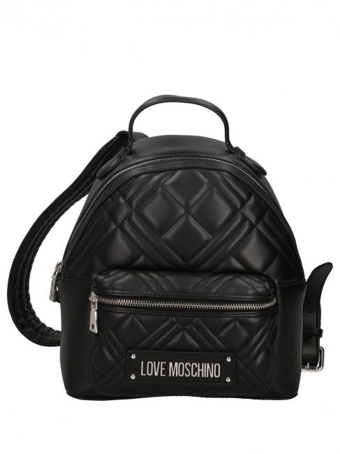 LOVE MOSCHINO QUILTED Plecak z kieszenią Czarny/Czarny - Torby damskie