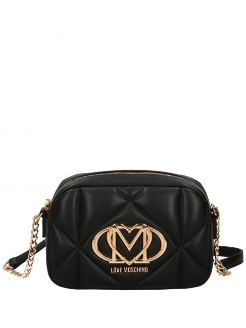 LOVE MOSCHINO GEOMETRIC QUILTED Mała torba na ramię Czarny - Torby damskie