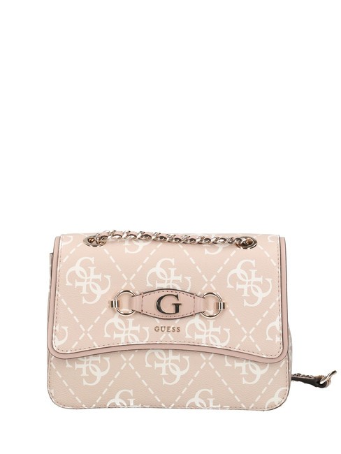 GUESS IZZY 4G Mała torebka na ramię / torba crossbody logo piasku - Torby damskie