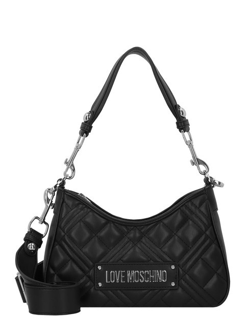 LOVE MOSCHINO GEOMETRIC QUILTED Torba na ramię Czarny/Czarny - Torby damskie