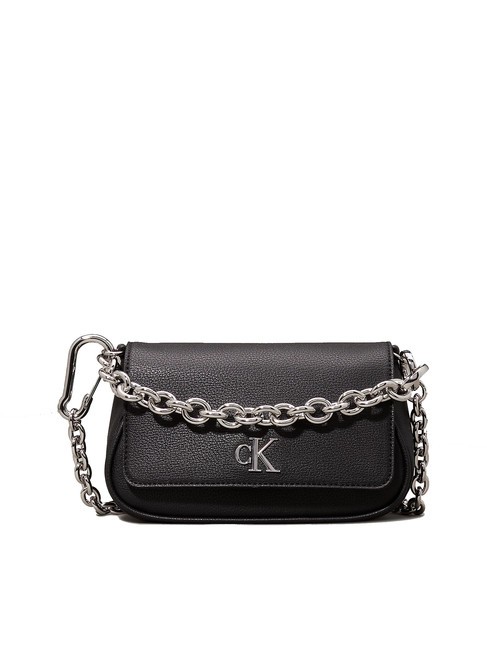 CALVIN KLEIN MINIMAL MONOGRAM Mała torba na ramię Czarny PVH - Torby damskie