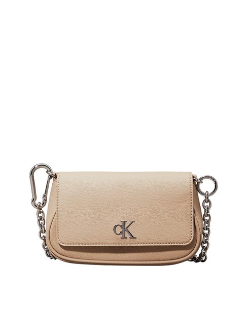 CALVIN KLEIN MINIMAL MONOGRAM Mała torba na ramię porcelana - Torby damskie